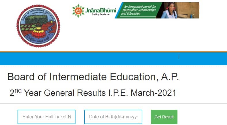AP Inter 2nd Year General Results I.P.E March-2021