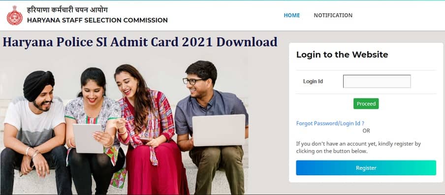 Haryana Police SI Admit Card 2021 Download