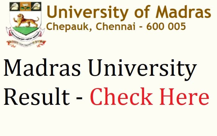 madras university exam results