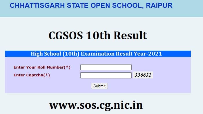 www.sos.cg.nic.in 2021 result 10th