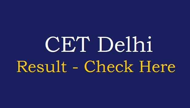 CET delhi Result