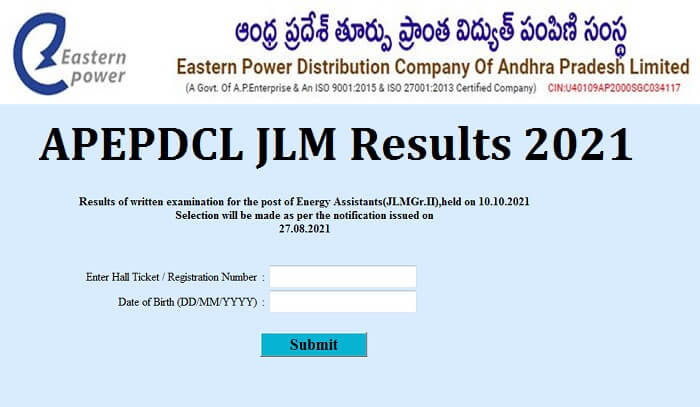 APEPDCL JLM Results 2021