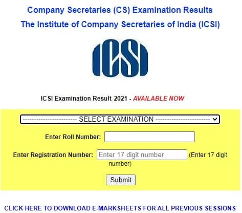 ICSI CS Result 2021