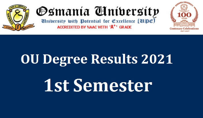 OU Degree Resuls 2021 1st Semester