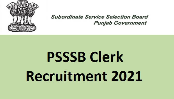 PSSSB Clerk Recruitment 2021
