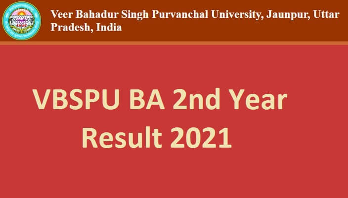 VBSPU BA 2nd Year Result 2021 