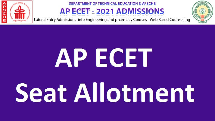 AP ECET Seat Allotment 2021