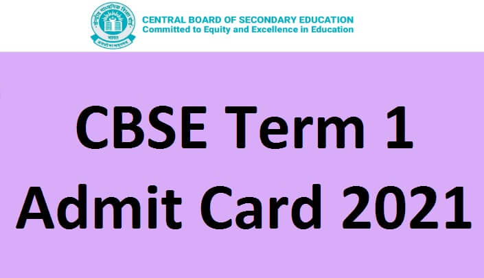 CBSE Term 1 Admit Card 2021