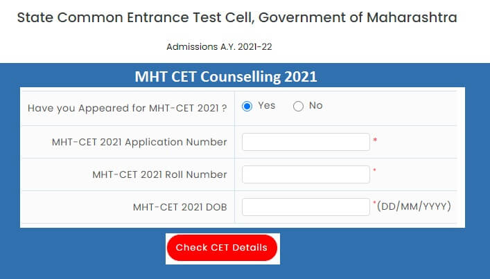 MHT CET Counselling 2021 