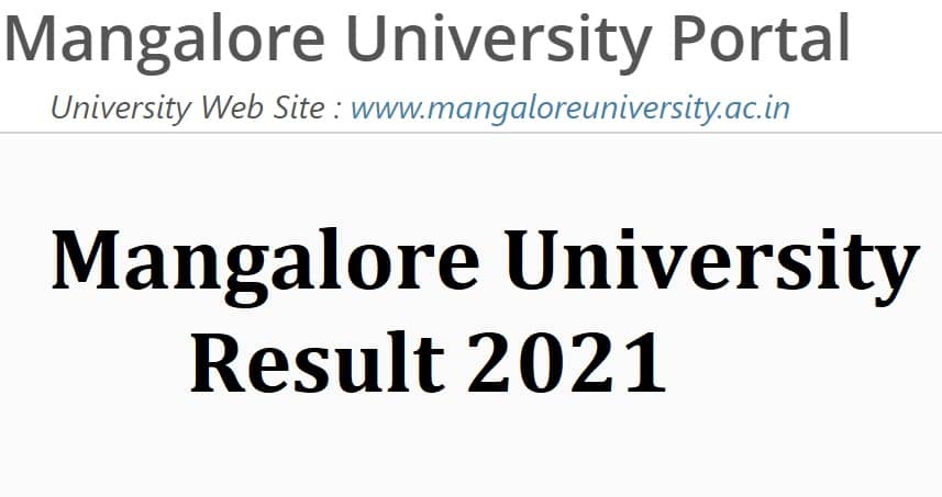 Mangalore University Result 2021