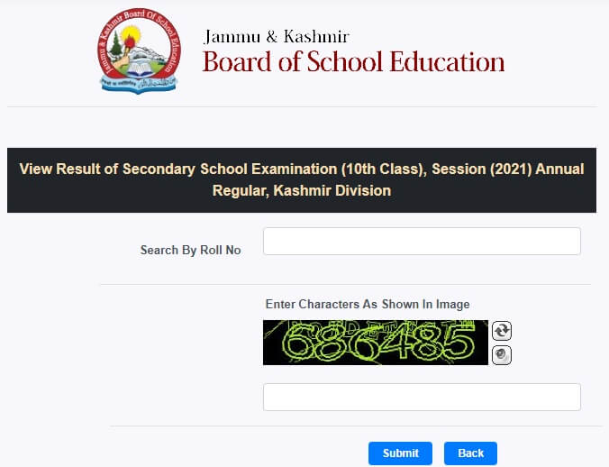 JKBOSE 10th Result 2022 Kashmir Division Link Out