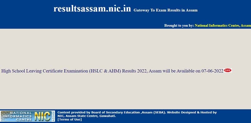 Assam HSLC Result 2022 Links