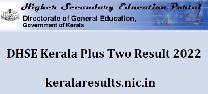 Kerala Plus TWo Result 2022 DHSE