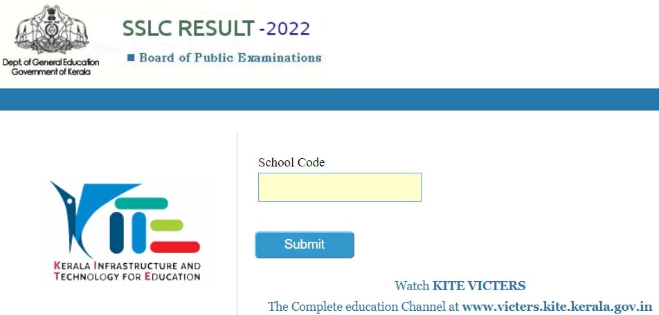 Kerala SSLC Result School Wise 2022