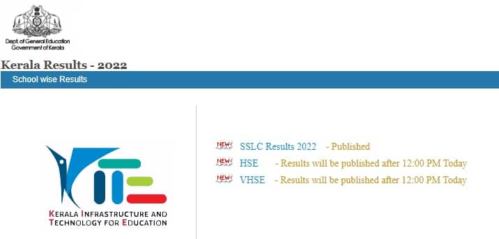 results.kite.kerala.gov.in 2022 Plus Two Result