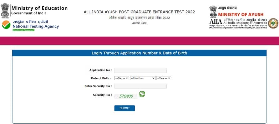 aiapget.nta.nic.in admit card 2022