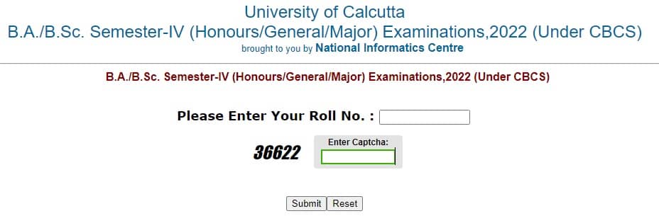 Calcutta University 4th Semester Result 2022