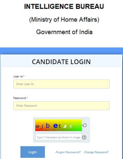 mha.gov.in IB Admit Card