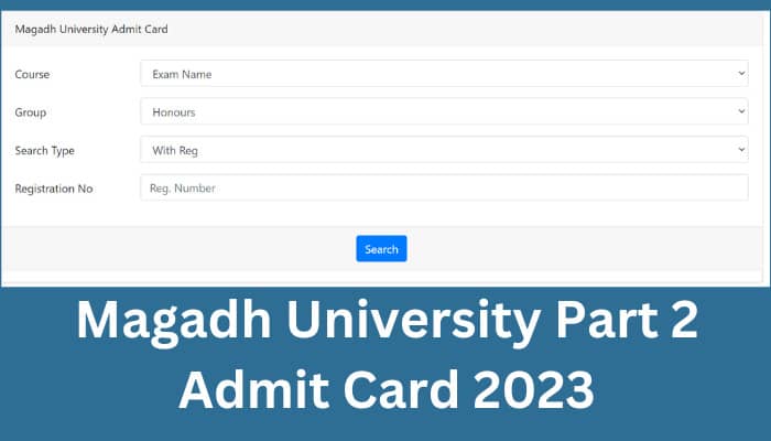 Magadh University Part 2 Admit Card 2023