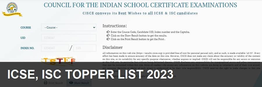 ICSE, ISC Topper List 2023
