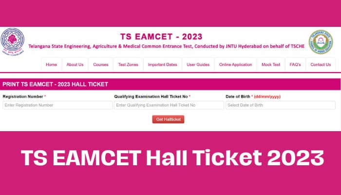 TS EAMCET Hall Ticket 2023 