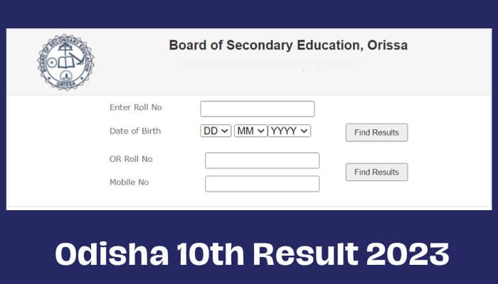 BSE Odisha 10th Result 2023