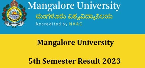 Mangalore Univesity 5th Semester Result 2023