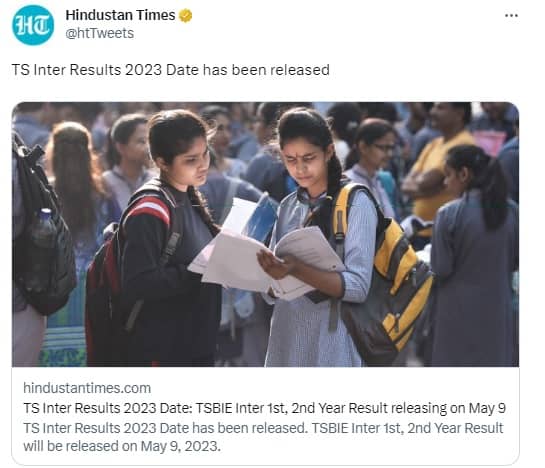 tsbie.cgg.gov.in 2023 TS Inter Results 2023 9th May 2023 at 11 AM