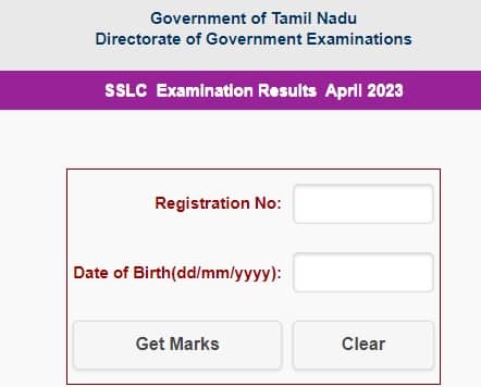 www.tnresults.nic.in 10th Result 2023 SSLC Tamil Nadu