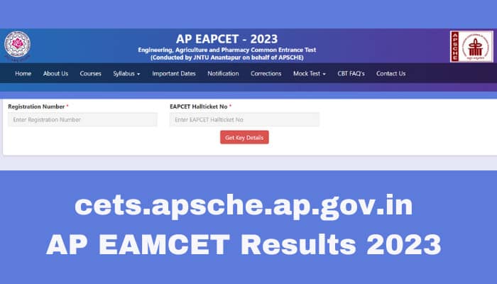 cets.apsche.ap.gov.in AP EAMCET Results 2023 