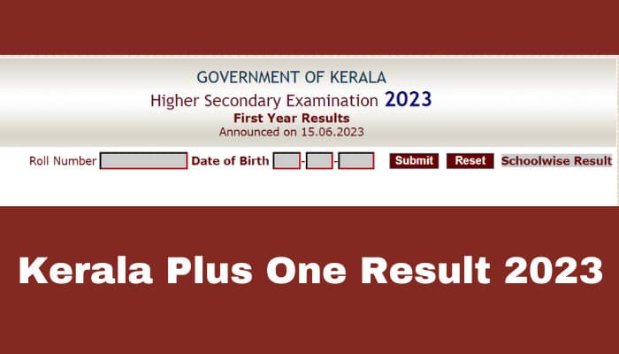 Kerala Plus One Result 2023  