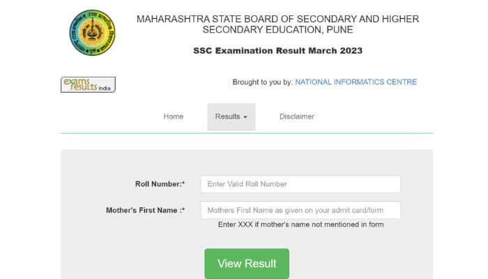 mahresult.nic.in SSC 10th Result 2023