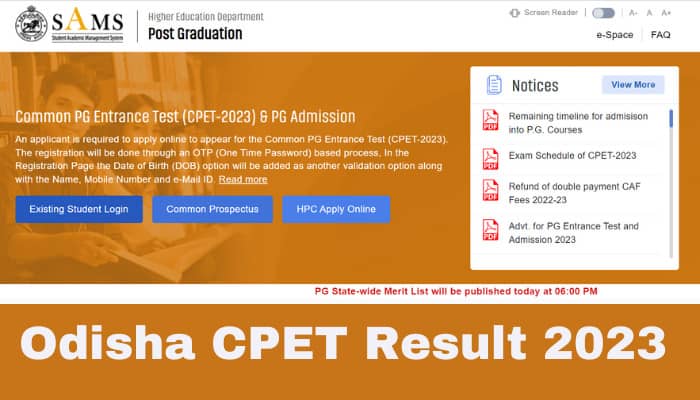 Odisha CPET Result 2023  