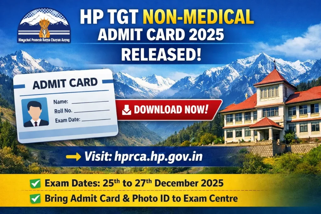 HP TGT Non-Medical Admit Card 2025
